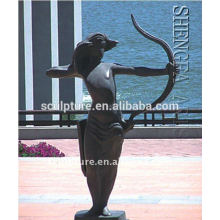 archery/modern cast copper sculpture